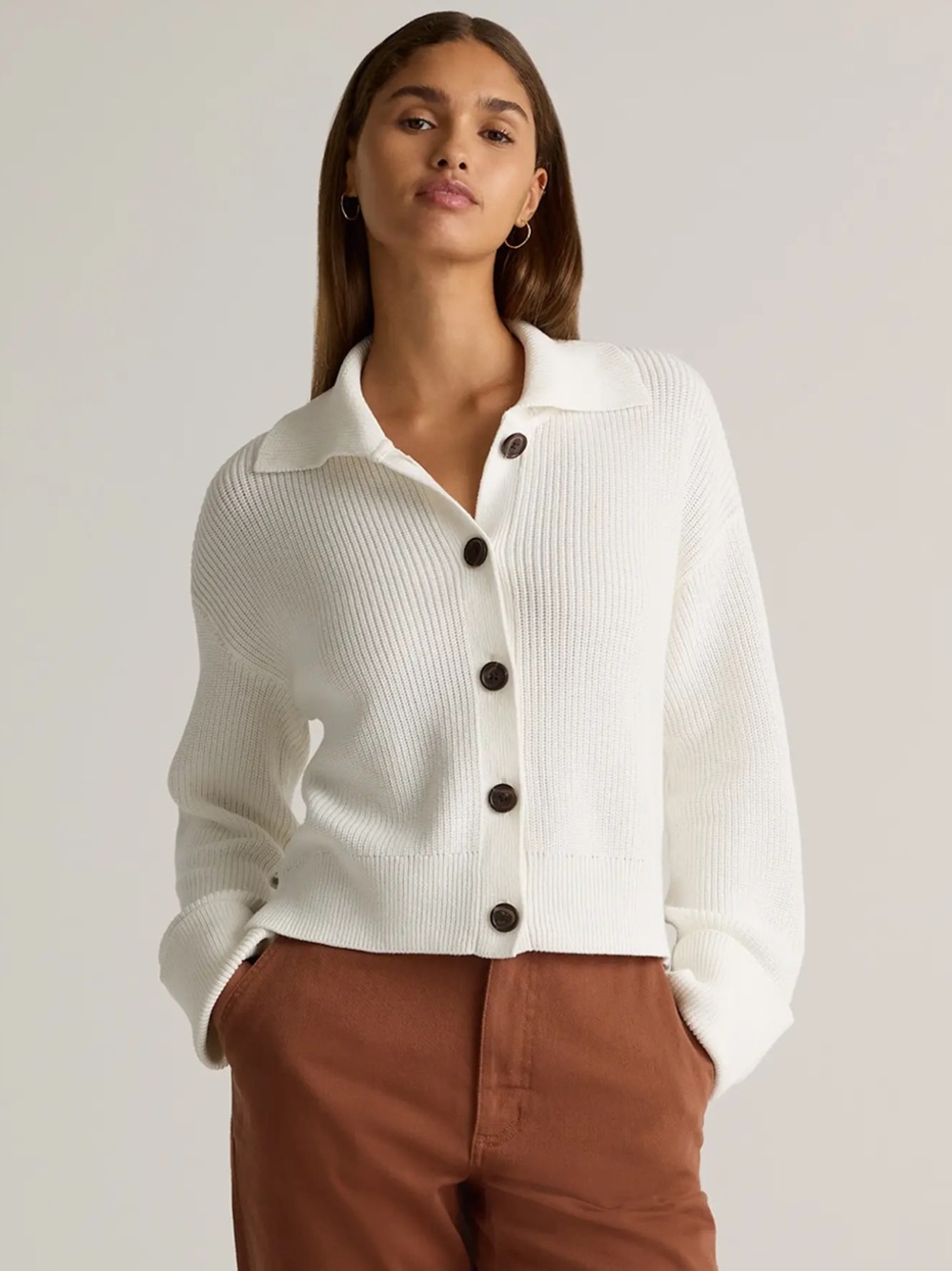 Quince Organic Cotton Fisherman’s Cardigan